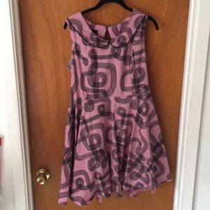 Nooworks Peter Pan Collar Fit & Flare Line Dress